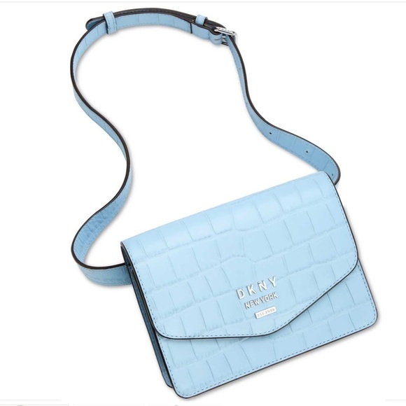 *NWOT* DKNY Whitney Leather Croc embossed Belt Bag - Picture 1 of 3